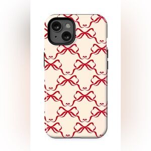 NWT Casely iPhone 13 Case Vintage Red Bows